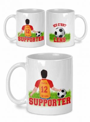 mug supporter rc lens avec prénom et numéro